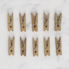 Biomak® LOREN CRAFTS 10 LU ALTIN RENK MİNİ MANDAL