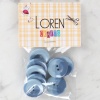 Biomak Loren Crafts 8li Düğme Mavi - 1132
