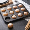 Biomak 12 Bölmeli Metal Yapışmaz Muffin Kek Kalıbı