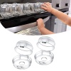Biyomak® 4 Lü Set Ocak- Fırın Düğme Koruyucu Kilitli Güvenlik Kapakları