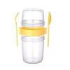 Biomak Çift Hazneli - Çatal Kaşıklı Portatif Müsli -Atıştırmalık Kabı 800 ML