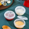 Biomak® 6 lı Yelpaze Kapaklı Şeffaf Mini Sosluk- Ketçap Mayonez Kabı- Kahve Yanı Şeker Lokumluk