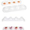 Biomak Silikon Tabanlı 4 Bölmeli Şeffaf Buz Kalıbı Yuvarlak Buzluk