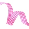 Biomak® Tafta Ekoseli Kurdele 25 mm Pembe 10 Metre