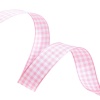 Biomak® Tafta Ekoseli Kurdele 25 mm Pudra 2 Metre