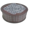 Biomak® Tafta Ekoseli Kurdele 25 mm Pudra 5 Metre