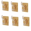 Biomak 6lı Gold Kanca Askı Güçlü Yapışkanlı Mutfak Banyo Askısı
