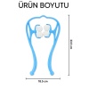 Biomak® Boyun Bacak Ayak Bel Masaj Aleti Çok Fonksiyonlu Manuel 4 Tekerlekli - Mavi