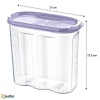 Biomak® 2 Kapaklı Ölçekli Erzak Kuru Gıda Saklama Kutusu Kabı - 1,7 Litre - SA935