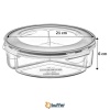 Biomak® 3 Bölmeli Sızdırmaz Contalı Kilitli Kapaklı 1,35 Litre yuvarlak Erzak Saklama Kabı LC-500