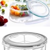 Biomak® 3 Bölmeli Sızdırmaz Contalı Kilitli Kapaklı 1,35 Litre yuvarlak Erzak Saklama Kabı LC-500