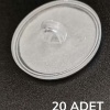 Biyomak® 20 Adet Şeffaf Yuvarlak 3 Cm Çaplı Güçlü Disk Yapışkanlar