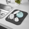 Biyomak® Silikon Kaydırmaz Mutfak İçin Bulaşık Matı, Çok Amaçlı Kurutmalık 36x28cm