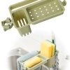 Biomak® Musluğa Takılan Sünger Havlu Askılı Sabun Hazneli mutfak Banyo Lavabo Düzenleyici Organizer