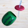 Biomak® Karpuz Model Kendiliğinden Pipetli 900 ml Suluk, Matara