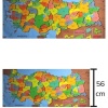 Biomak® Renkli Türkiye Haritası Manyetik Yapıştırıcı Gerektirmeyen Duvar Stickerı 118 CM * 56 CM