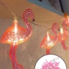 Biomak® 10lu Pilli Led Flamingo Dekoratif Işık Zinciri Aydınlatma 1,5 Mt