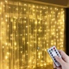 Biomak® Uzaktan Kumandalı LED Perdeye Takılabilen Kancalı Işık Usb 3x3 Metre Peri Perde LED