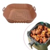 Biomak® Renkli Isıya Dayanıklı Yıkanılabilir Silikon Fırın  Airfryer Kare Model Pişirme Matı 20 cm