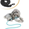 Biomak® Reflektörlü Fosforlu Köpek Gezdirme Halatı Tasma Kayışı Metal Kancalı 130 cm