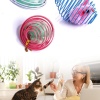 Biomak® Yaylı Metal Fareli Kafes Kedi Oyun Topu Sıçrayan Spiral Kedi Topu