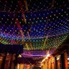 Biomak® 1x2 Metre Dekoratif File Ağ Perde 192 LED 8 Animasyonlu Farklı Işık Modu RGB Fişli