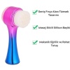 Biomak® Çift İşlevli Renkli Cilt Yüz Temizleme Fırçası Peeling Masaj Etkili Gözenek Temizleyici Alet