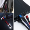 Biomak® Işıklı Anahtarlık Model 3 in 1 USB Çıkışlı MİKRO,TYPE-C ve İphone Uyumlu Şarj Kablosu