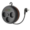Biomak® 3 Adet Soket,3 Adet USB ve 1 Adet Type-C Girişli Termal Akım Korumalı Makaralı Priz 3395