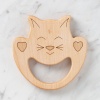 Biomak Hobi Baby Kedi Figürlü Organik Ahşap Diş Kaşıyıcı