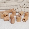 Biomak Loren Crafts 10 Adet Ham Boru Ahşap Boncuk 16mm