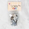 Biomak Loren Manyetik Mat Gümüş Metal 5 li Çıt Çıt Set