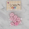 Biomak® Loren Crafts pembe 8 li ayak izi düğme - 436