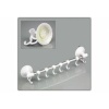 Biyomak® 6 Serbest 2 Sabit Kancalı Vantuzlu Banyo Mutfak Havlu Askılığı