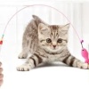 Biyomak® Kedi Oyuncak Peluş Balık Hedef Çıngırak Oyun Oltası 90 cm