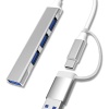 4 Portlu Bağlantı İstasyonu Ultra İnce USB Bölücü TYPE-C tipi Çoklu Arayüz Adaptörü Multi Usb Çoklayıcı