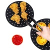 Biyomak® Siyah Isıya Dayanıklı Yıkanılabilir Silikon Fırın Ve Airfryer Yuvarlak Model Pişirme Matı 23 Cm