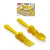Biyomak® Figürlü Mama Çatal Kaşık Seti - Sarı