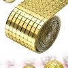 Biyomak® 1 Metre Uzunluğunda Gold Renk Aynalı Mozaik Taşlı Dekor Bandı 4 cm x 1 mt