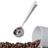 Biyomak® Mandallı Kahve Ölçü Kaşığı Silver Çok Fonksiyonlu Paslanmaz Çelik Kaşık
