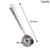 Biyomak® Mandallı Kahve Ölçü Kaşığı Silver Çok Fonksiyonlu Paslanmaz Çelik Kaşık