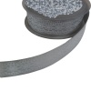 ® Tafta Dantel Görünümlü Kurdele Gri 25 mm 10 Metre