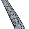 ® Tafta Dantel Görünümlü Kurdele Siyah 25 mm 1 Metre