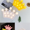 ®  3D Dekoratif Pilli Kraliçe Tacı Model Led Masa ve Gece Lambası