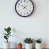 Biyomak® 36 Cm Mor Dekoratif Duvar Saati
