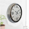 Biyomak® 40 Cm Krom Elegance Duvar Saati