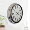 Biyomak® 40 Cm Krom Elegance Duvar Saati