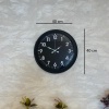 Biyomak® 40 Cm Siyah Şık Duvar Saati