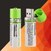 Biyomak® USB Şarjlı 1450mAh AA 1.2V Lityum Kalem Pil – 2’li Set, Tekrar Şarj Edilebilir Uzun Ömürlü Dönüştürülebilir Batarya