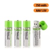 Biyomak® USB Şarjlı 1450mAh AA 1.2V Lityum Kalem Pil – 4lü Set, Tekrar Şarj Edilebilir Uzun Ömürlü Dönüştürülebilir Batarya